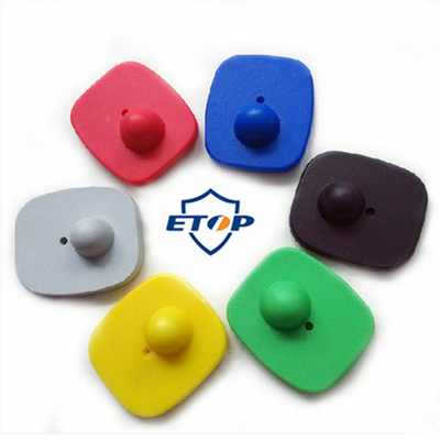 ETOP超市防盗标签 eas红外系统服装彩色射频小方硬磁扣RF安防配件